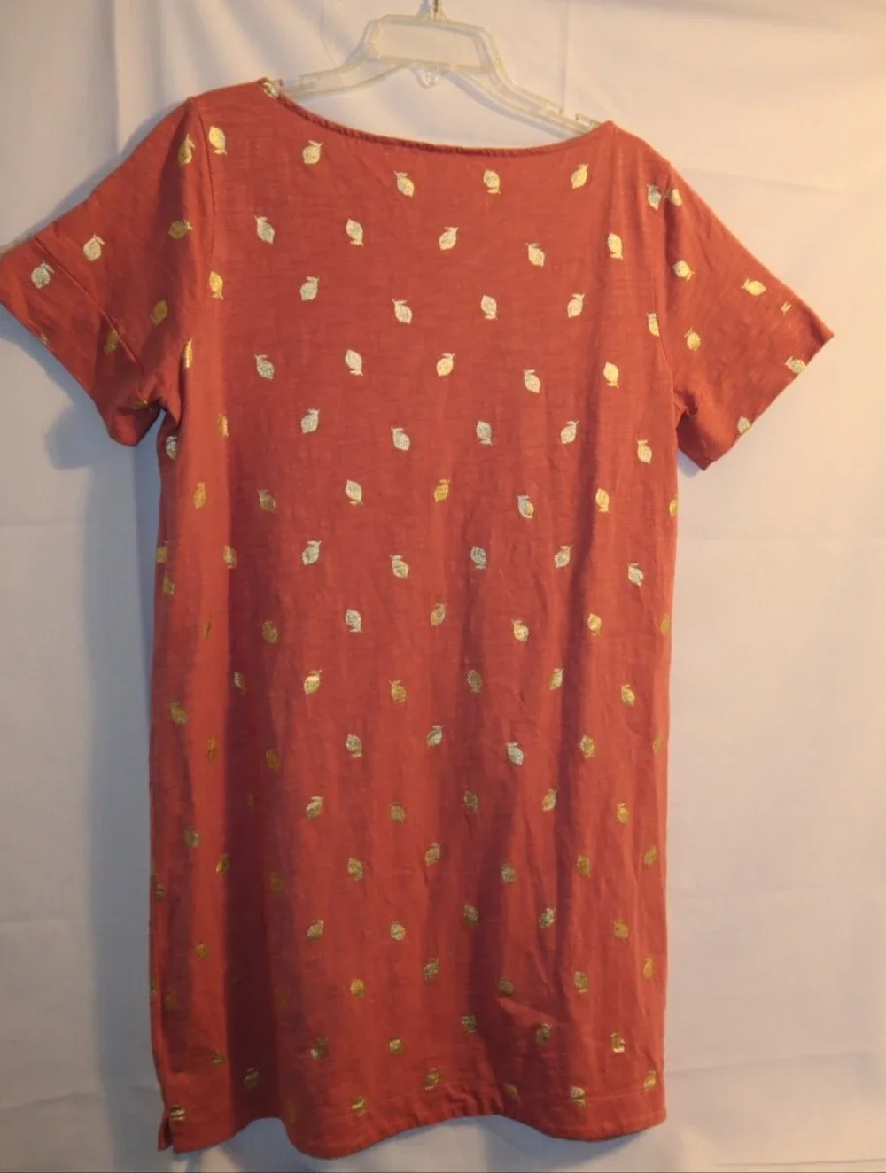 Boden Paulina Jersey Pineapple Shirt Dress  coral pink color  Size 14R - Picture 7 of 11